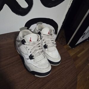 Jordan Kids White and Black Sneakers